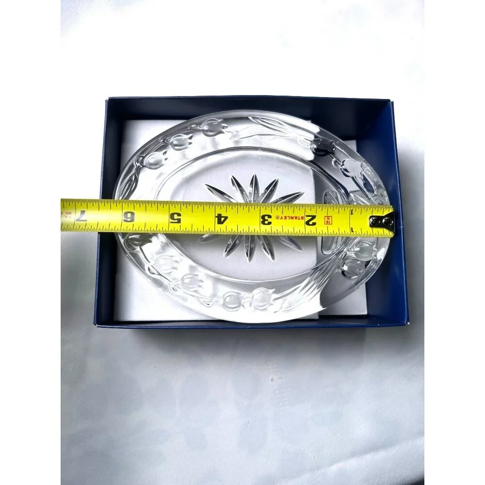 Mikasa Bridal Lily 5x6 Crystal Oval Photo Frame Japan Vintage Gift Box QQ320/576